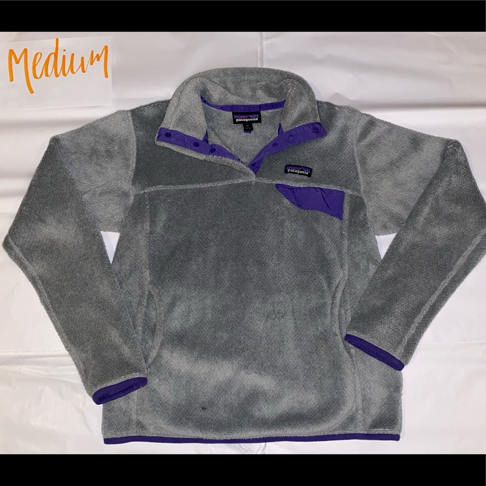 Grey/ purple Patagonia pull over